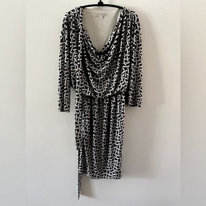 London times black and white dress size 8